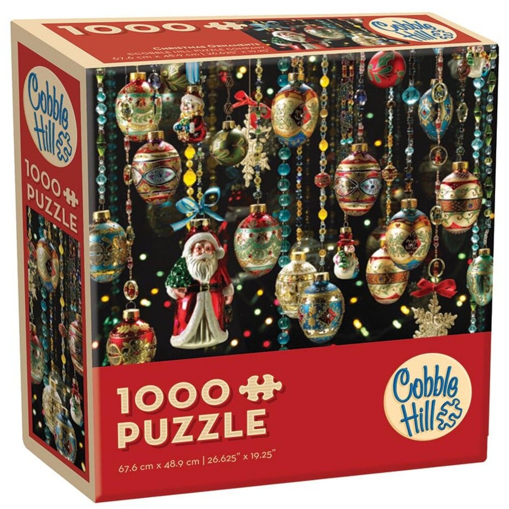 Cobble Hill Christmas Ornaments Puzzle 1000pcs NEW